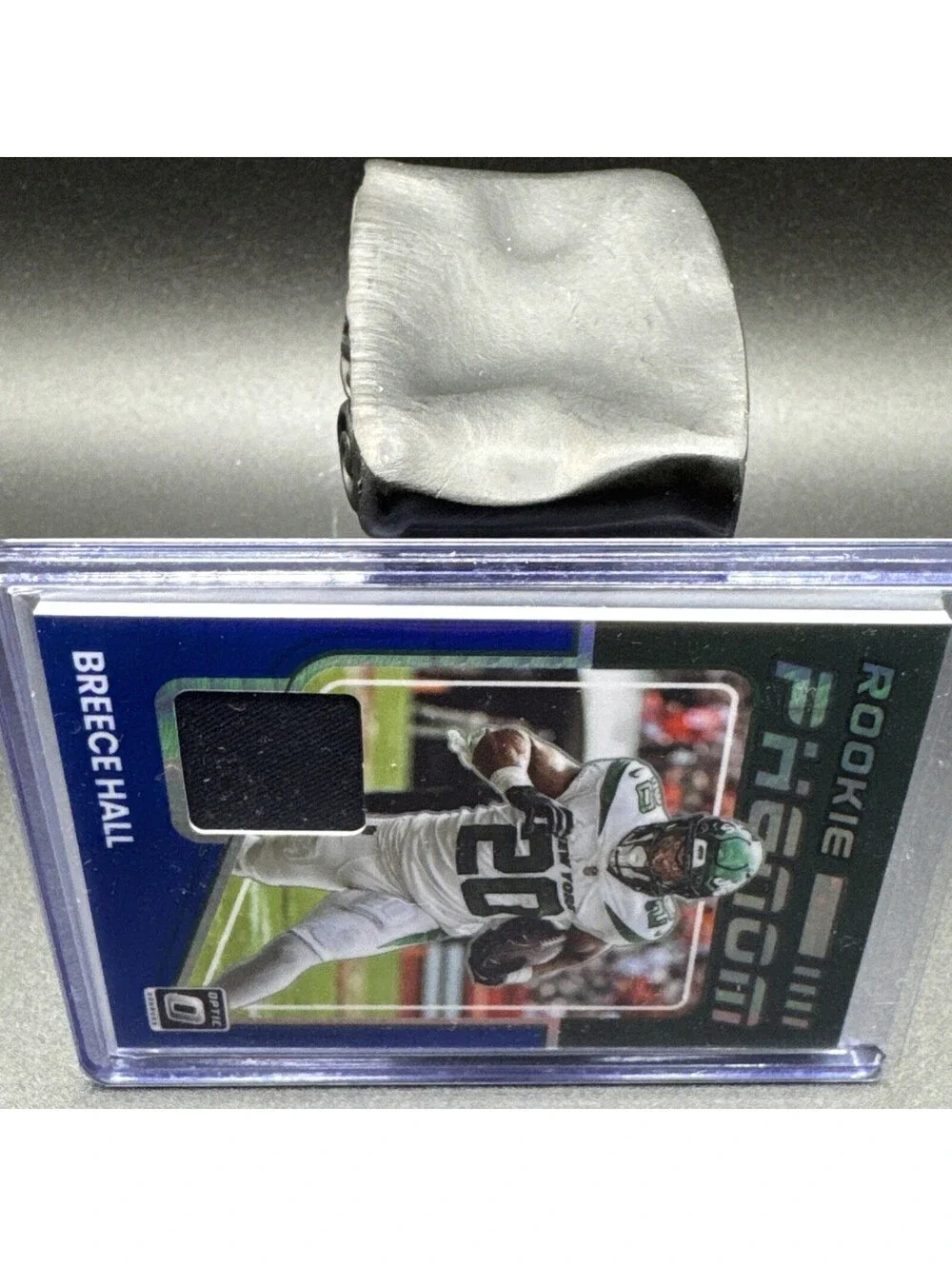 Breece Hall Rookie Phenom Optic No. RP-BH Panini 2022 with Swatch